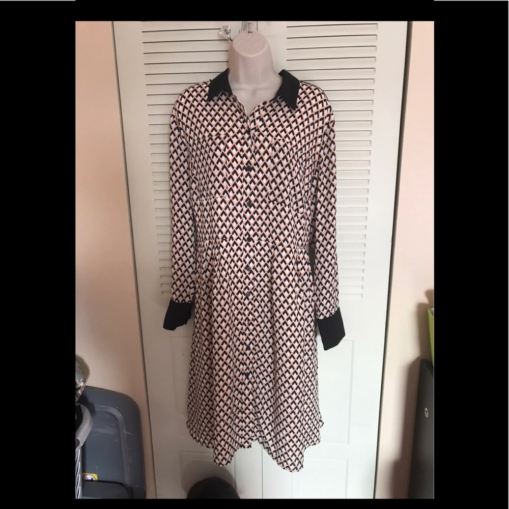 Women's Button Down Long Lattice Dress Who What Wear